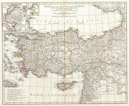 1794 Anville  Map of Asia Minor in Antiquity (Turkey,Cyprus, Syria)