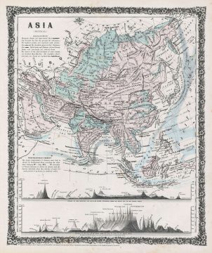1858 Colton Map of Asia (Physical)