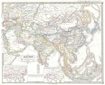 1855 Spruner Map of Asia under the Mongol Empire