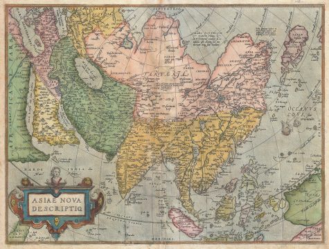 1570 Ortelius Map of Asia (first edition)