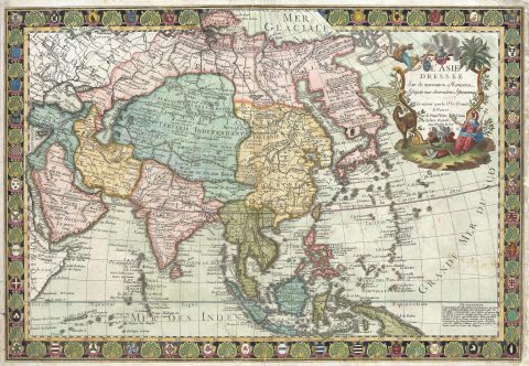 1732 Danet Separate-Issue Map of Asia