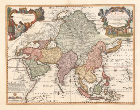 1704 De Fer / Van Loon Map of Asia