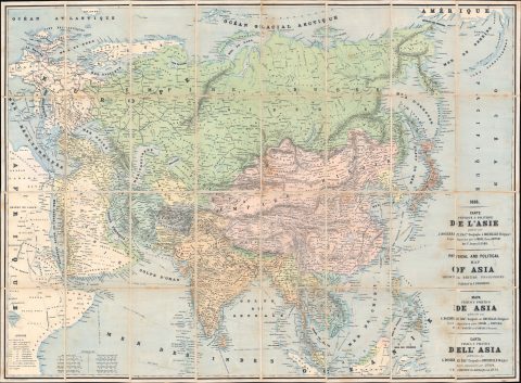 1888 Dosseray Map of Asia