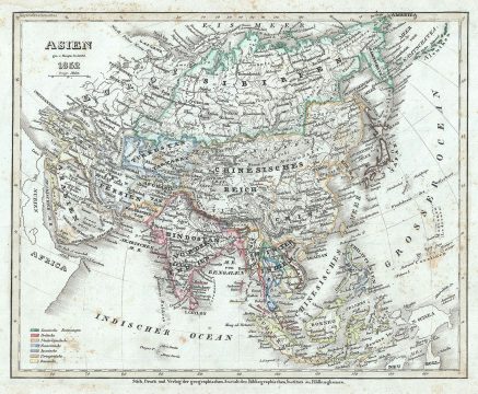 1852 Meyer Map of Asia