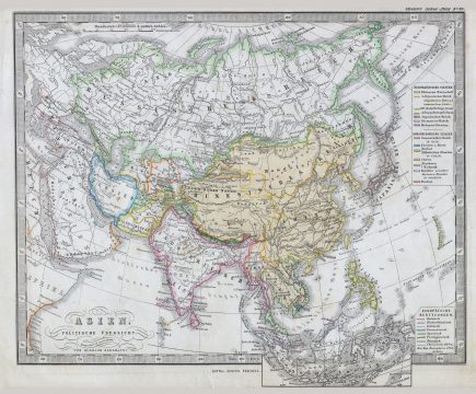 1862 Perthes Map of Asia