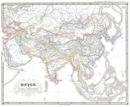 1855 Spruner Map of Asia at the end of the 2nd Century ( Han China )