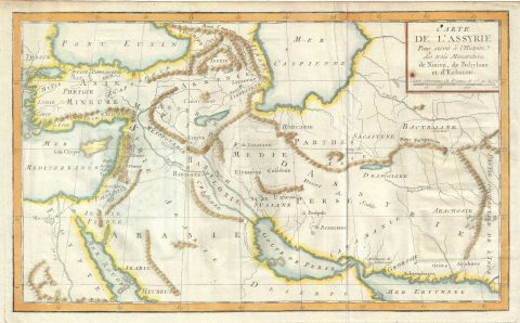1770 Delisle de Sales Map of the Ancient Nation of Assyria  (Iran, Iraq)