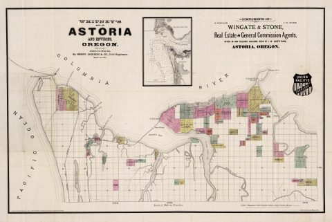 1890 W. H. Whitney / Henry Jackson Map of Astoria