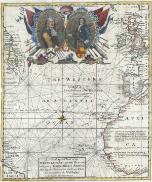 1740 Gentleman's Magazine Map of the Atlantic Ocean