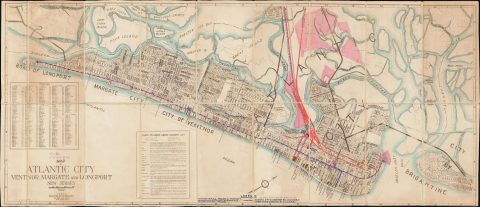1934 Dolph and Stewart City Plan or Map of Atlantic City, New Jersey