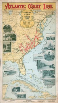 1898 Matthews Northrup Railroad Map of the Eastern United States