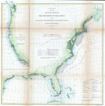 1860 U.S. Coast Survey Map of the Coast of the United States