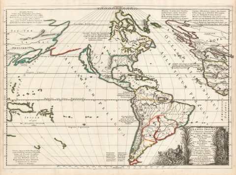 1669 Sanson Map of America as Atlantis