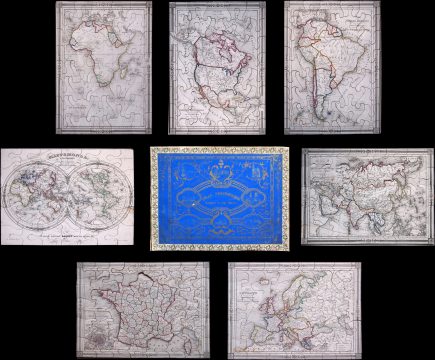 1848 Bocage Jigsaw Puzzle Atlas of the World