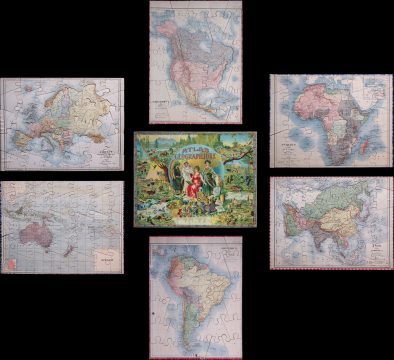 1920 Pauly Jigsaw Puzzle Atlas of the World