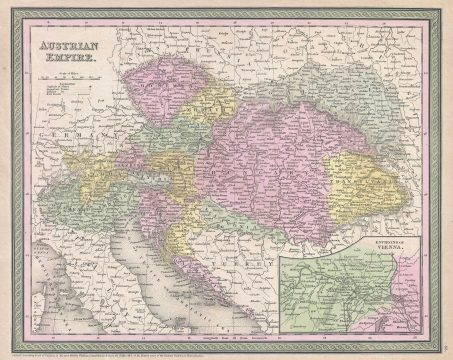 1853 Mitchell Map of Austria