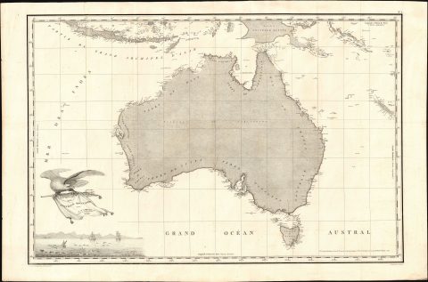 1811 Freycinet Map of Australia