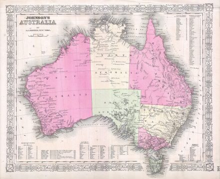 1865 Johnson Map of Australia