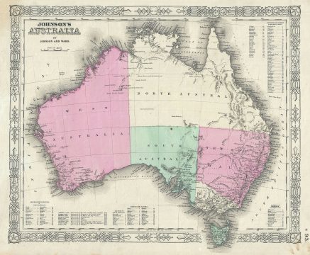 1863 Johnson Map of Australia