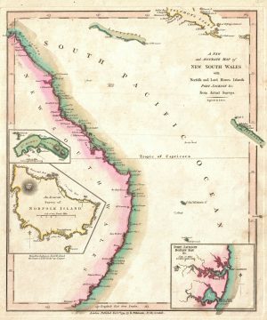 1794 Wilkinson Map of New South Wales, Australia