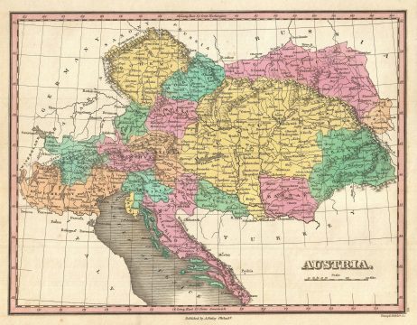 1827 Finley Map of Austria