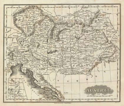 1828 Malte-Brun Map of Austria