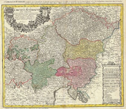 1747 Homann Heirs Map of Austria and Bohemia ( Czech Republic )