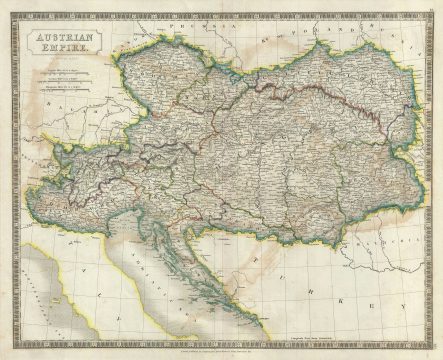 1835 Hall Map of the Austrian Empire