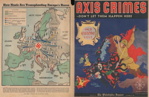 1942 Hoffmeister and Peel (Pelc) Serio-Comic Map of Europe World War II