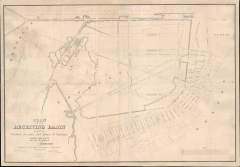1853 Planning Map of the Back Bay, Boston