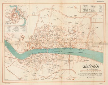 1925 Ottoman General Staff Map of Baghdad, Iraq