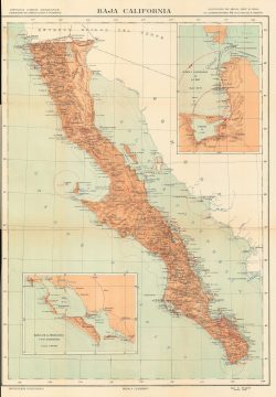 1946 Secretaria de Agricultura Map of Baja, California, Mexico