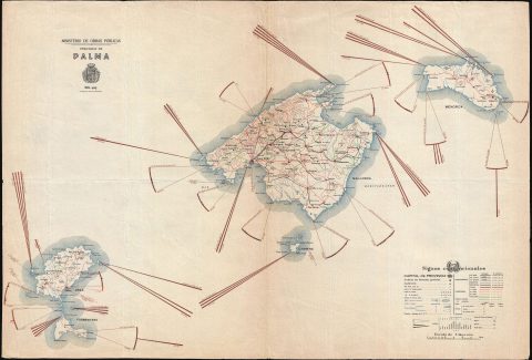 1935 Instituto Geografico Map of Balearic Islands: Majorca, Minorca, and Ibiza