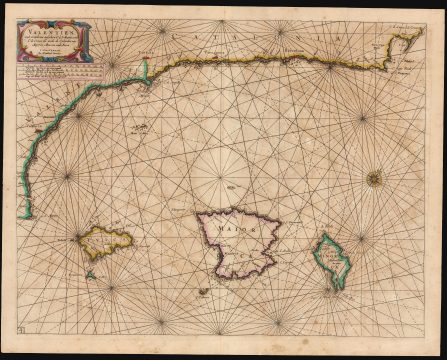 1669 Hendrick Doncker Chart of Majorca, Minorca and Ibiza