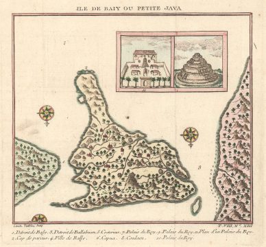 1751 Bellin Map of Bali, Indonesia