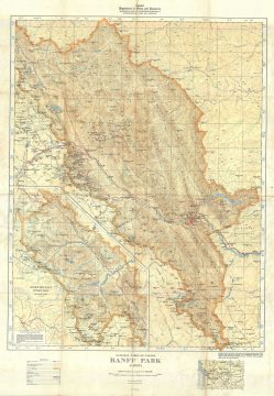 1939 Topographic Map of Banff Park, Canada (Rocky Mountains)