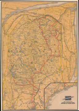 1915 Rand Avery Railroad Map of Maine: Bangor and Aroostook Railroad