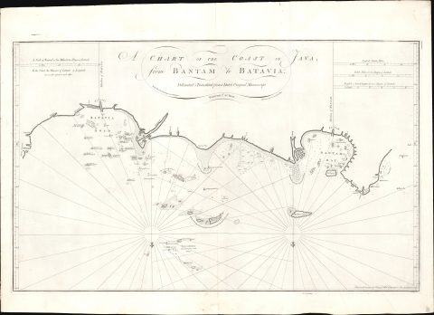 1777 William Herbert Nautical Map of Batavia (Jakarta), Indonesia
