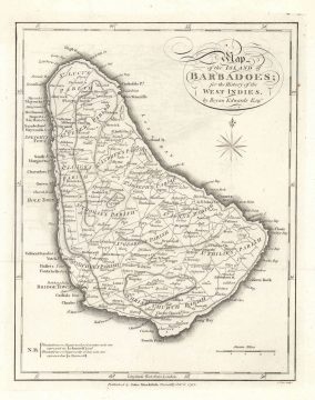 1794 Edwards and Stockdale Map of Barbados