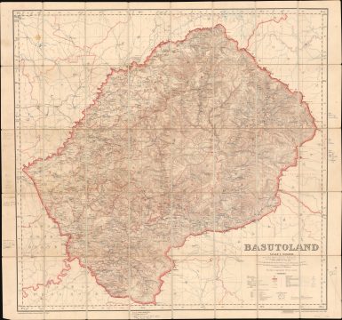 1911 British War Office Map of Lesotho as British Basutoland