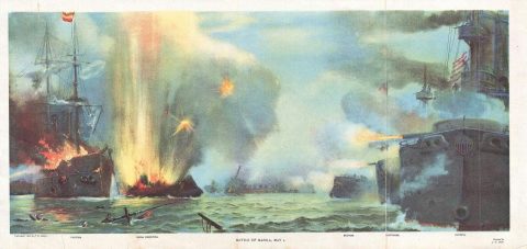 1898 Tyler View of the Battle of Manila Bay, Philippines