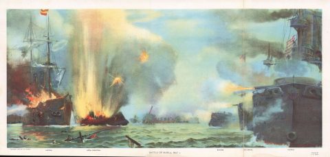 1898 Tyler View of the Battle of Manila Bay, Philippines
