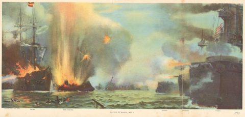 1898 Tyler View of the Battle of Manila Bay, Philippines