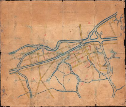 1968 Vietnamese Manuscript Map of the Battle of South Saigon (Battle of Y Bridge)