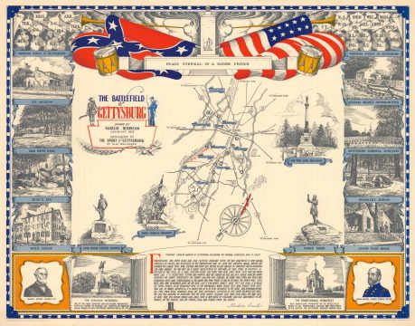 1953 Rubincam Pictorial Map of the Battlefield of Gettysburg