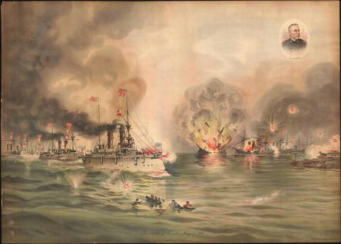1898 Xanthus Russell Smith View of the Battle of Manila, the Philippines