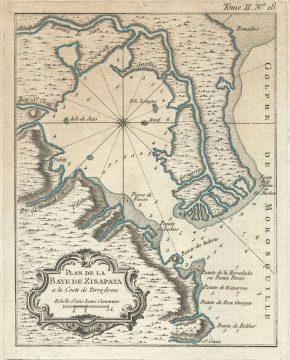 1764 Bellin Map of Cispata Bay, Colombia