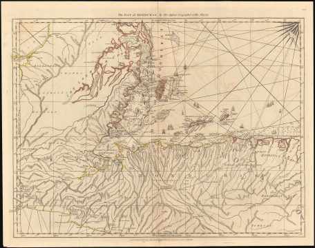 1775  Jefferys Map of Early British Settlement in Central America