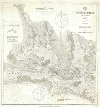 1900 U.S.C.G.S. Nautical chart of Beaufort Harbor, North Carolina