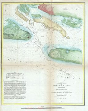 1851 U. S. Coast Survey Map of Beaufort Harbor, North Carolina